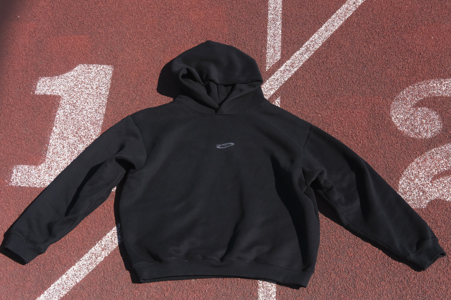 Fleeced Boxy Hoodie - Black