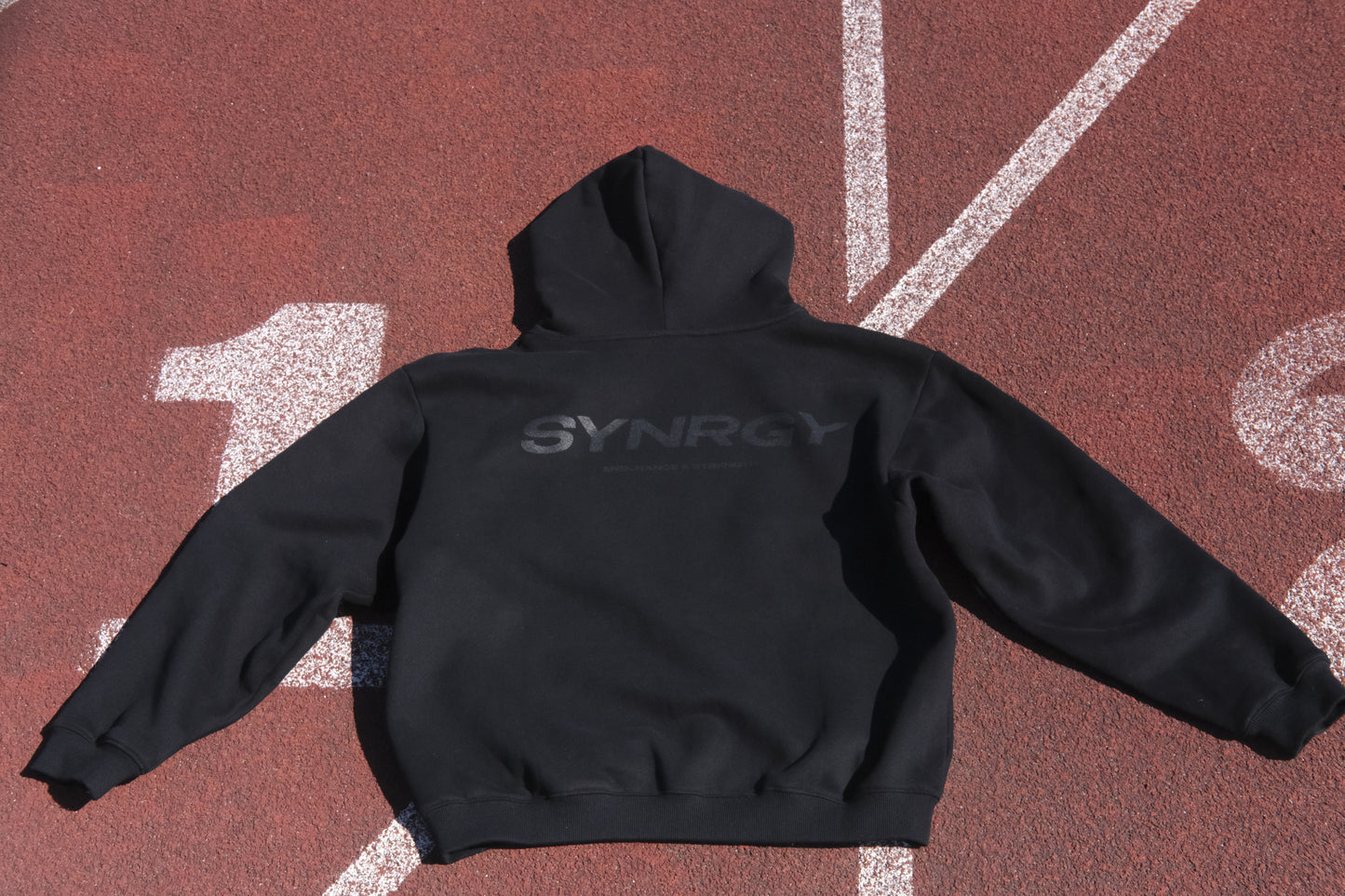 Fleeced Boxy Hoodie - Black