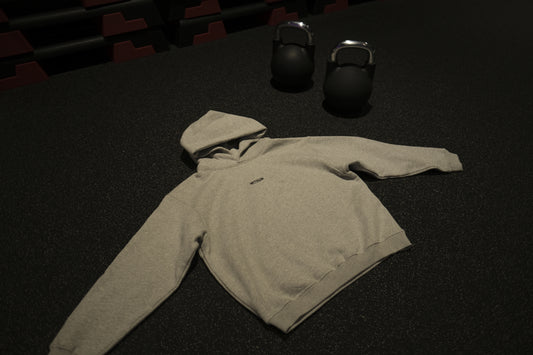 Fleeced Boxy Hoodie - Grey