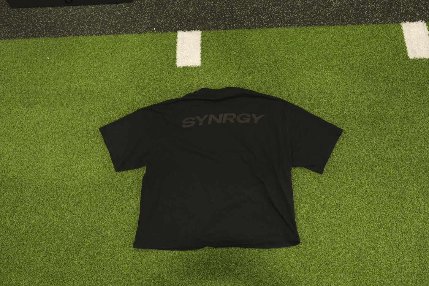 Oversized Cropped Boxy T-Shirt - Black