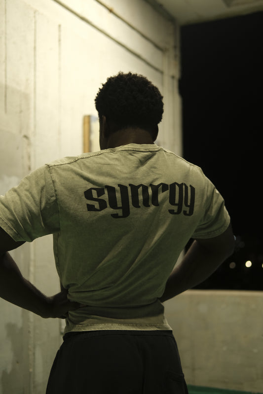 Oversized Snow Washed T-Shirt - Grey/White