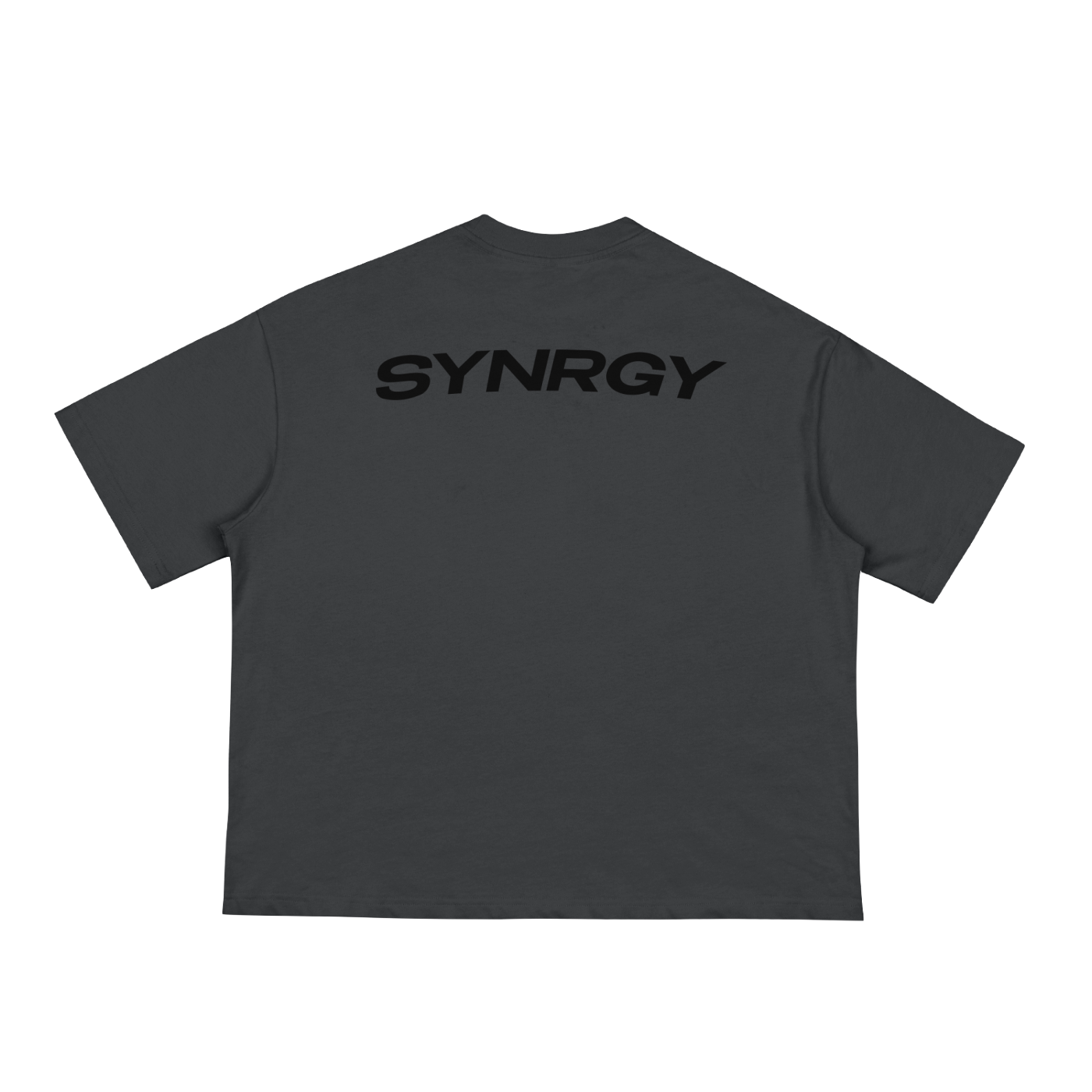 Oversized Cropped Boxy T-Shirt - Black