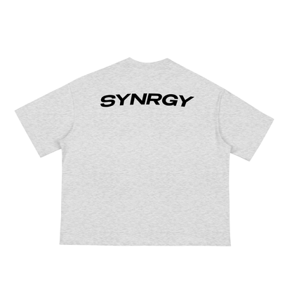 Oversized Cropped Boxy T-Shirt - Grey