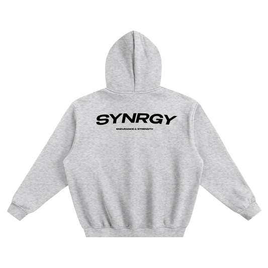 Fleeced Boxy Hoodie - Grey