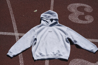 Fleeced Boxy Hoodie - Grey