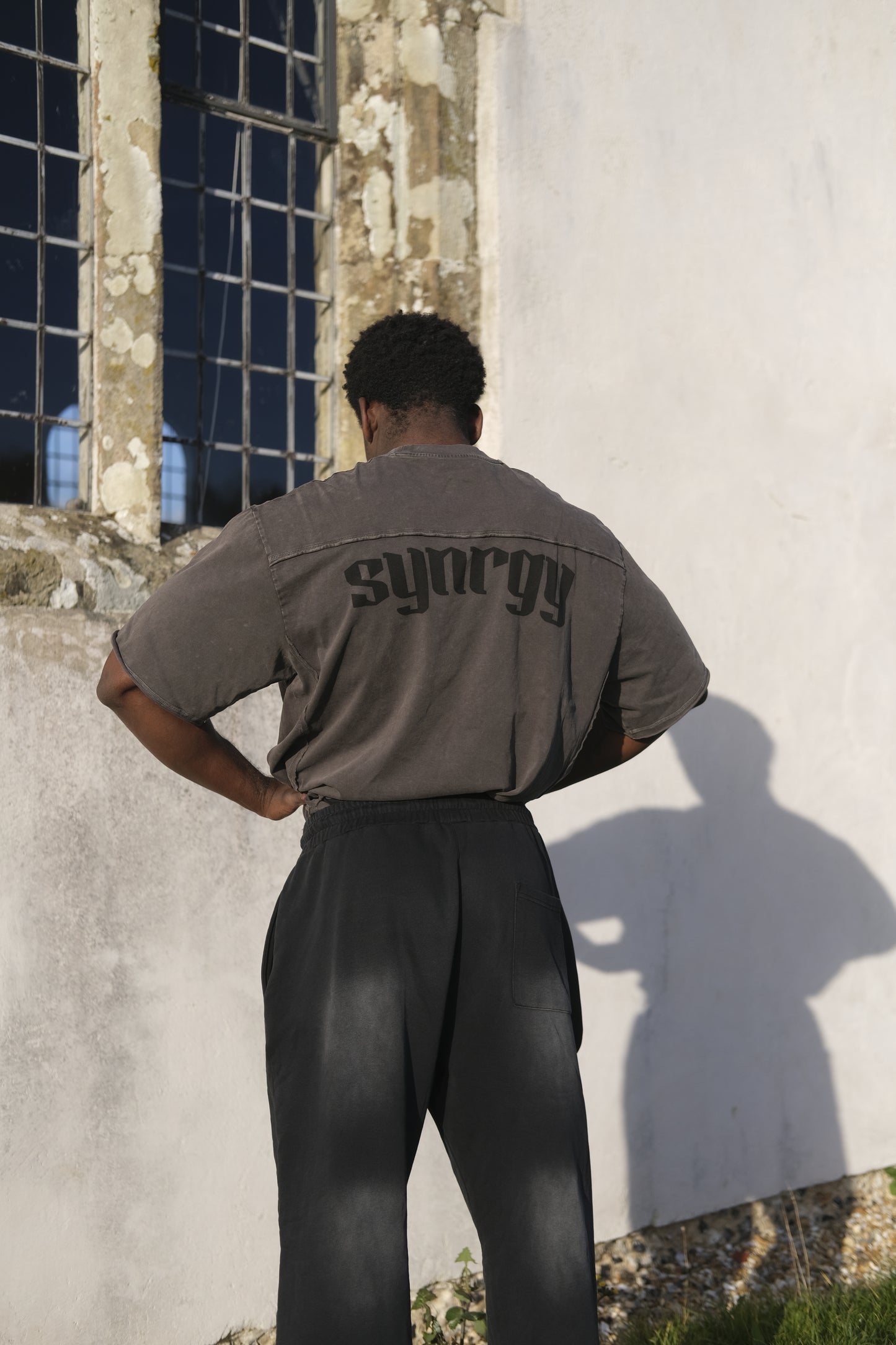 Snow Washed Oversized T-Shirt - Grey