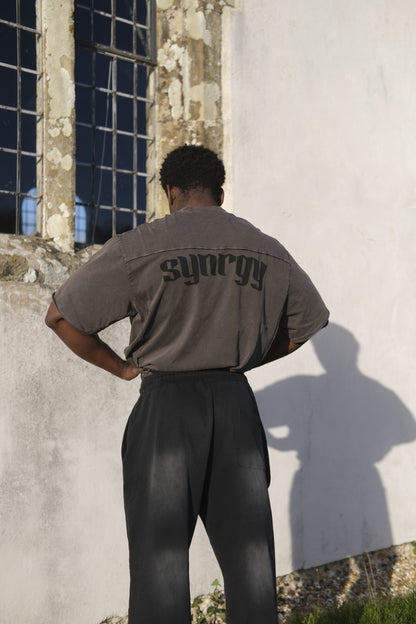 Snow Washed Oversized T-Shirt - Grey