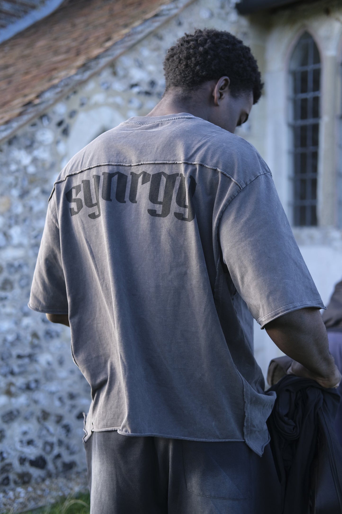 Snow Washed Oversized T-Shirt - Grey