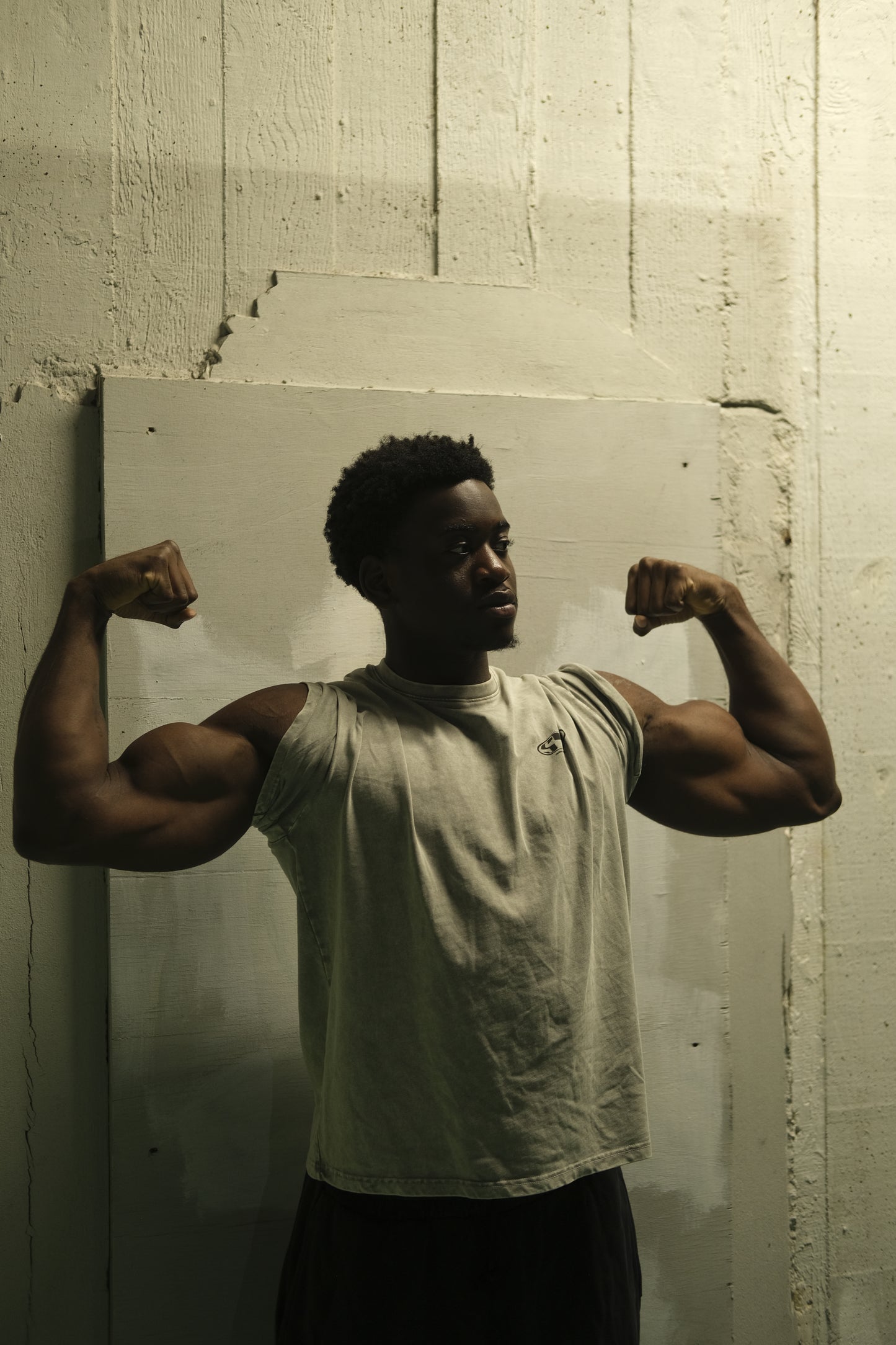 Oversized Snow Washed T-Shirt - Grey/White