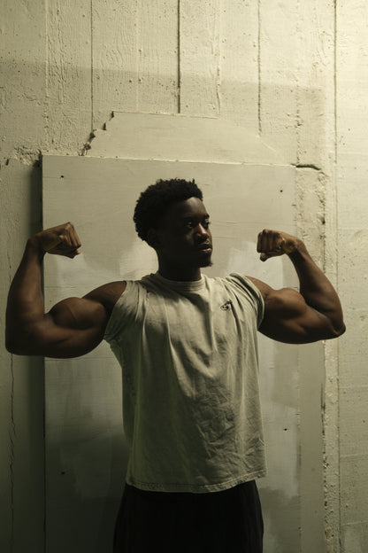 Oversized Snow Washed T-Shirt - Grey/White