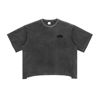 Snow Washed Oversized T-Shirt - Grey