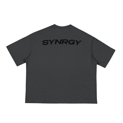 Oversized Cropped Boxy T-Shirt - Black