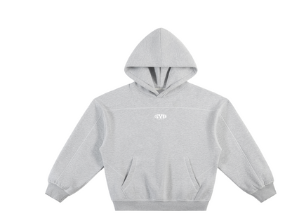 Stitched Boxy Training Hoodie - Grey
