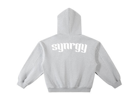 Stitched Boxy Training Hoodie - Grey