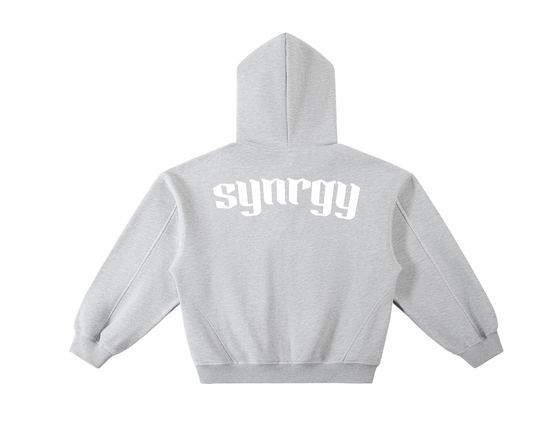 Stitched Boxy Training Hoodie - Grey